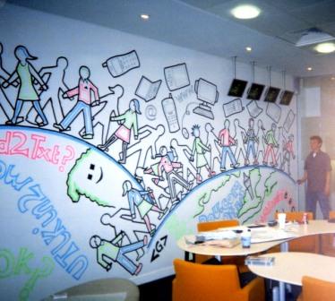 BBCi Live Chat Studio: wall design